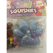 Twins Stars 1 Adet Işıklı Kedi Patisi Squishy Oyuncağı Sukuşi (Büyük Boy)