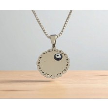 Yuvarlak Çelik Plaka Kolye Ucu