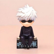Jujutsu Kaisen Gojo Satoru Figür 11 cm Oturan Model Chibi Stil Anime Koleksiyon Ürünü