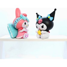 Hello Kitty Sanrio Kuromi ve My Melody Sevimli Koleksiyon Figür Seti - Özel Tasarım