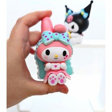 Hello Kitty Sanrio Kuromi ve My Melody Sevimli Koleksiyon Figür Seti - Özel Tasarım