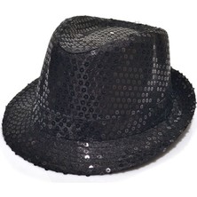 Payetli Çocuk Şapkası Siyah Renk