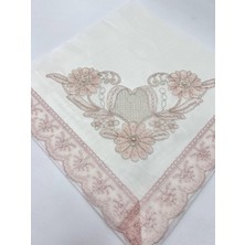 About The Perfect Şık Güpürlü Dantel Taşlı Krem Saten Bohça, Çeyizlik ve Lüks Tasarım