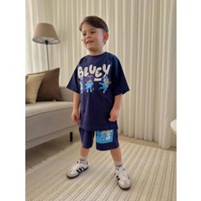 Erkek Çocuk Bluey Şortlu Takım