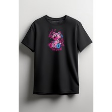Merch&ice The Pain Smile Bear Baskılı Unisex T-Shirt Siyah
