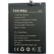 Hikıng A43 Pil Batarya 4500 Mah + Tamir Seti