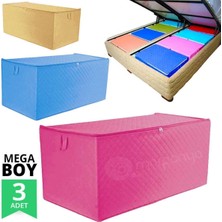 About The Perfect Büyük Boy Bej Tela 3'lü Yorgan Hurcu, 100X50X40 Cm, Şık ve Kullanışlı Depolama Seti