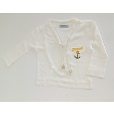 Çocuk Müslin Pantolon Tişörtlü Pantolon Isme Özel Nakış Desenli Takım 0-5 Yaş