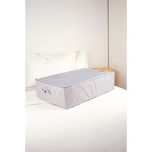 About The Perfect Gri Çizgili Baza Altı Düzenleyici 74X46X22, Şık ve Fonksiyonel Depolama Çözümü