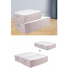 About The Perfect 4'lü 2 Mega 2 Büyük Boy Beyaz-Gri Çizgili Alt Düzenleyici Hürç