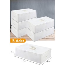 About The Perfect 5 Adet Beyaz Baza Altı Hurç, 74X46X22 Cm, Havalı ve Şık Depolama Çözümü