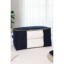 About The Perfect Pencereli Büyük Mavi Yastık Yorgan Kazak Hurcu 75X40X40