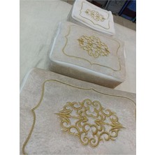 About The Perfect Kadife Işlemeli 3'lü Bohça Seti, Nişan ve Düğün Için Şık ve Zarif Tasarım