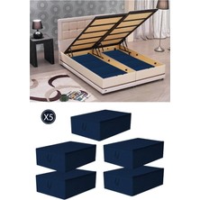 About The Perfect Lacivert Baza Altı ve Çekyat Tipi Hurç, 64X45X22 Cm, 5 Adet Set