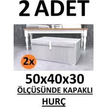 About The Perfect 2'li Gri Kapaklı Maxi Boy Kutu Hurç, Çok Amaçlı ve Şık Depolama Çözümü