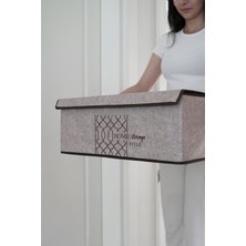 About The Perfect Krem Keçe Kapaklı Baza Kutu Düzenleyici 50X40X19CM