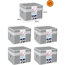 About The Perfect 5 Adet Gri Pencereli Kazak Hurcu, 45X40X30 Cm, Şık ve Kullanışlı Seçenekler