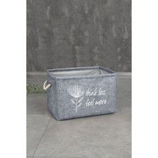 About The Perfect Geniş Çok Amaçlı Keçe Düzenleyici, Kulplu, Dikdörtgen, 32X23X23CM, Gri