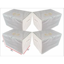 About The Perfect Bavul Içi Düzenleyici 4'lü Set, 40X35X10 Cm, Beyaz Renk