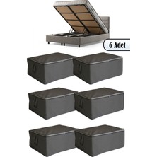 About The Perfect 6'lı Bazaaltı ve Çekyat Hurçları 60X40X22 cm Düz Antrasit, Şık ve Kullanışlı Set