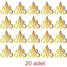 Altın Renkli Pleksi Aynalar, 10X10CM, 20 Adet Duvar Dekoru Seti