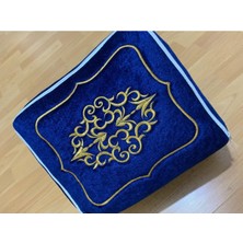 About The Perfect Kadife Bohça 35X30 cm Lacivert Gold Işlemeli, Nişan ve Düğün Hediyesi