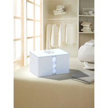 About The Perfect Yıkanabilir Pamuklu Bej Dikey Çizgili Büyük Hurç 41X64X35CM D117