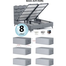 About The Perfect 8 Adet Büyük Antrasit Bazaaltı Hurç, 64X45X22 Cm, Dayanıklı ve Şık Depolama Çözümü