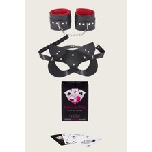 Miss Sexy Görselli Oyun Kartı Kama Sutra  Kelepçe Maske Set
