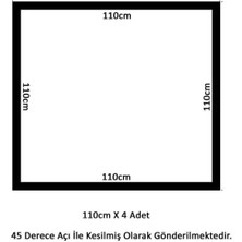 Boyanabilir 4cm Hazır Duvar Çıtası Paketi 110X110 Cm, Şık ve Kolay Uygulamalı Seçenek