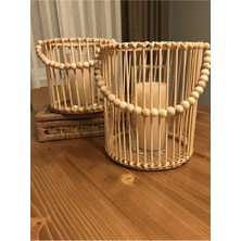 El Işçiliği Bambu Fener Sepet, Doğal ve Şık Tasarım