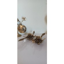 Şamdan Pirinç Kuğu Figürlü, Şık ve Zarif Dekoratif Mumluk, Tek Adet Fiyatıyla