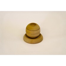 Kahverengi Yuvarlak Mumluk, Tabaklı ve Şamdan Tasarımı, Boyama Için Uygun