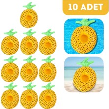 About The Perfect Renkli Deniz Yatağı ve Ananas Desenli Bardak Tutucu Seti, 10 Adet
