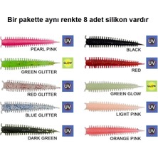 kendo Zombie Worm Lrf Silikonu 4cm (8'li Paket) Yaban Mersini Kokulu Iğnesiz