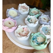 Beyaz Lotus Çiçeği Şık Mumluk, Ev ve Hediye Dekorasyonu Için Ideal