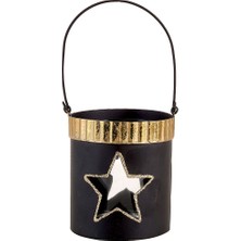 Parlak Yıldız Askılı Tealight Mumluk, Şeffaf ve Şık Dekorasyon Parçası
