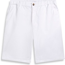 LTB Erkek Basıc Midi Regular Gabardin Beyaz Şort