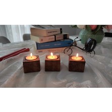 Şık Ahşap Mumluk Seti, Evinize Sıcaklık Katacak Dekorasyon Parçaları