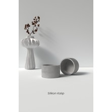 Desenli Beton Mumluk ve Saksı Kalıbı, Dekoratif ve Kullanışlı Malzeme Seti