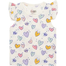 Hellobaby Basic Kız Kalp Desenli Atlet T-Shirt Kız Bebek