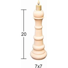 Şık Ahşap Şamdan, Zarif ve Dayanıklı Dekoratif Aksesuar, 30 cm