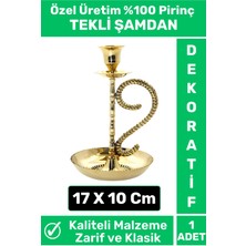 El Işçiliği Pirinç Mumluk, Renkli, Şık ve Dekoratif Tasarım
