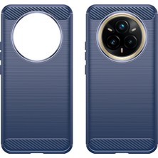Digital Computer Home Realme 14 Pro+5g Kılıf Koruyucu Telefon Kılıfı Karbon Fiber Doku Fırçalanmış-Mavi (Yurt Dışından)