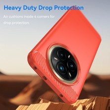 Digital Computer Home Realme 14 Pro+5g Kılıf Koruyucu Telefon Kılıfı Karbon Fiber Doku Fırçalanmış-Kırmızı (Yurt Dışından)