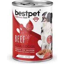 Drnds Bestpet 400 Gr X 12 Adet  Yetişkin Köpekler İçin, Taze Sığır Parça Etli Ve Soslu Yaş Mama
