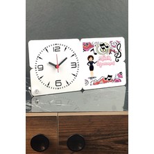 Ahşap Masa Saati, Müzik Öğretmeni Temalı, Şık ve Kullanışlı Dekorasyon Parçası