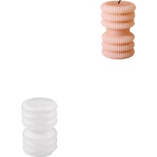 Epoksi Silikon Düz Dik Çizgili ve Boğumlu Sütun Taş Tozu Ev Dekorasyonu Mum Kalıbı