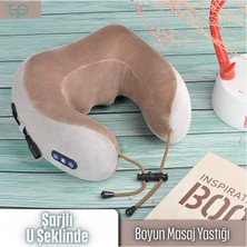 Tiffany U Şeklinde Şarjlı Boyun Masaj Yastığı Hijyenik Kumaş TP-1029