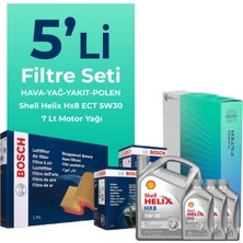 Bosch Mercedes X250 Filtre Bakım Seti Shell Motor Yağlı (2017-2020) 5 Li